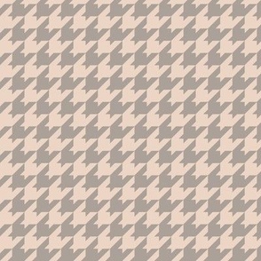 Houndstooth Pattern - Pink Champagne and Grey Sandstone