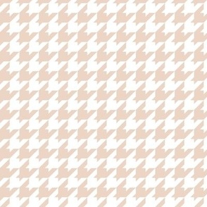 Houndstooth Pattern - Pink Champagne and White