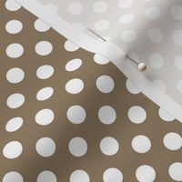 Polka Dots in Fawn & White Small