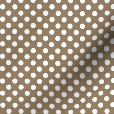 Polka Dots in Fawn & White Small