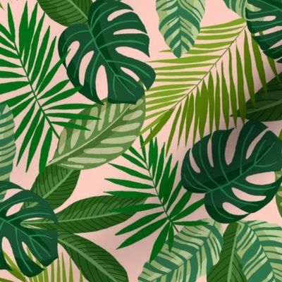 Tropical foliage - pink