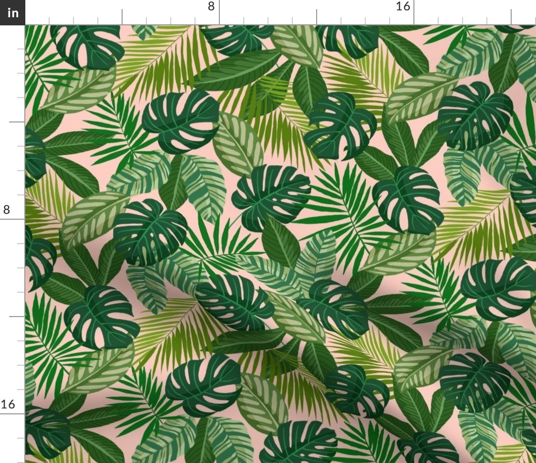 Tropical foliage - pink