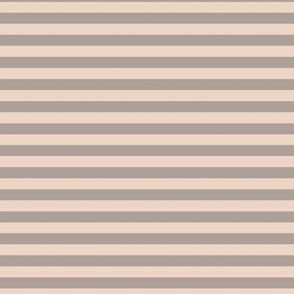 Horizontal Bengal Stripe Pattern - Pink Champagne and Grey Sandstone