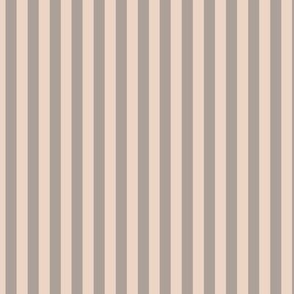Vertical Bengal Stripe Pattern - Pink Champagne and Grey Sandstone