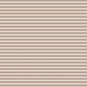 Small Horizontal Bengal Stripe Pattern - Pink Champagne and Grey Sandstone