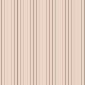 Small Vertical Pin Stripe Pattern - Pink Champagne and Grey Sandstone