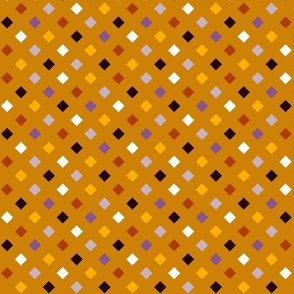 Polka Dots in Orange, Purple, Dark Red and White Large