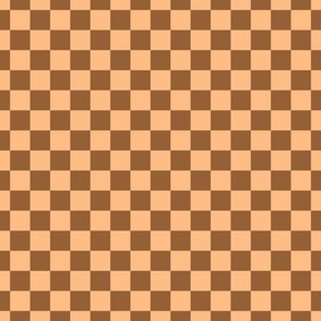 Checker Pattern - Cinnamon Spice and Orange Sherbet
