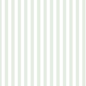 Vertical Bengal Stripe Pattern - Sea Salt and White