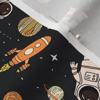 MEDIUM space astronaut fabric - kids space design wallpaper