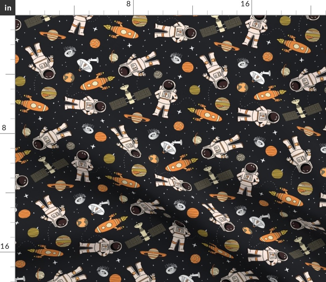 MEDIUM space astronaut fabric - kids space design wallpaper