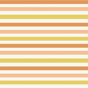 MEDIUM orange and yellow stripes fabric - space coordinate
