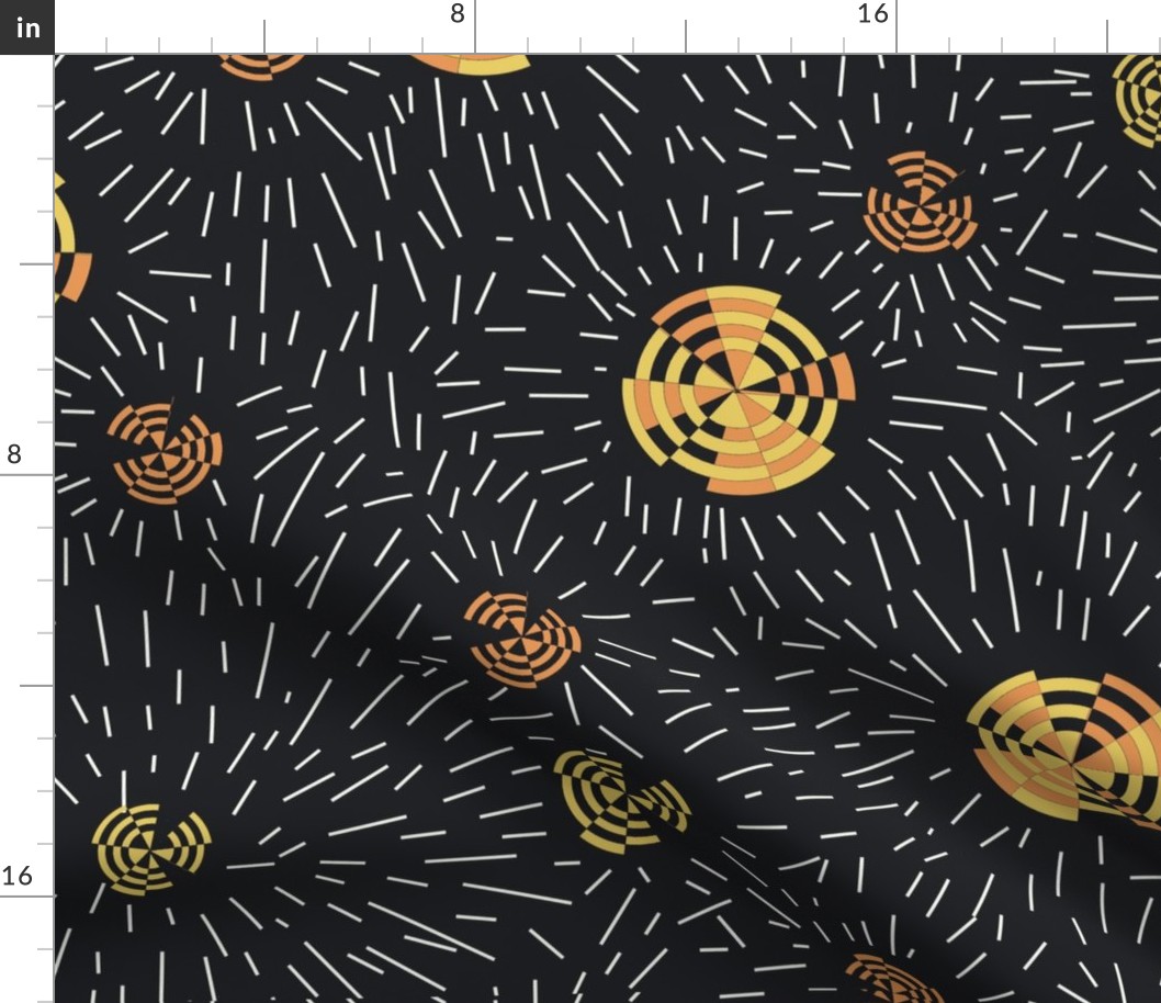 SMALL space fabric - stars fabric abstract space asteroid fabric