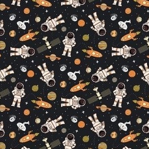 MINI space astronaut fabric - kids space design wallpaper