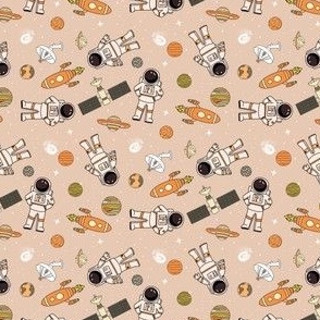 MINI space astronaut fabric - kids space design wallpaper