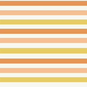 JUMBO orange and yellow stripes fabric - space coordinate