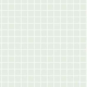 Grid Pattern - Sea Salt and White