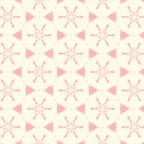 Vintage Pink and Ivory Flowers and Shapes