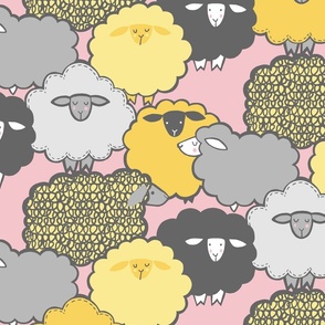 Sheep Shape (Yellow/Pink)