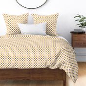 Polka Dots in Brown, Yellow & White Large