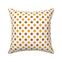 Polka Dots in Brown, Yellow & White Large