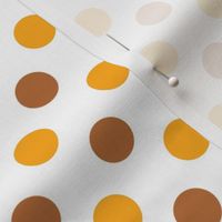 Polka Dots in Brown, Yellow & White Large