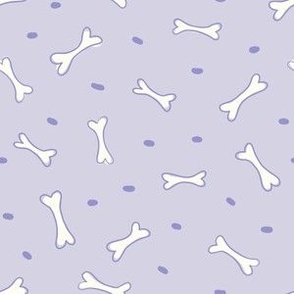 Dog Bone with Dots - 6" in Light Purple