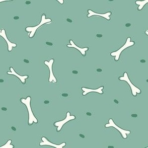 Dog Bone with Dots - 6" in Pale Green