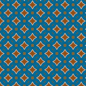 Geometrical in Blue, Yellow and Brown Small