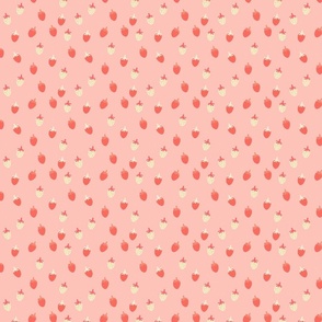 small // yummy strawberries - pink on pink