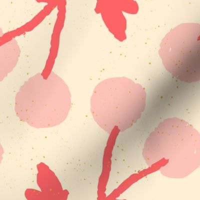 medium // cherries gift - pink, red and cream