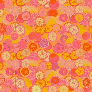 Lemon Squeezy - Pink Tones - Small Scale Citrus Slices