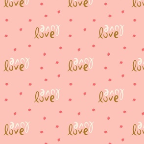 medium // love love sparkles -  pink background