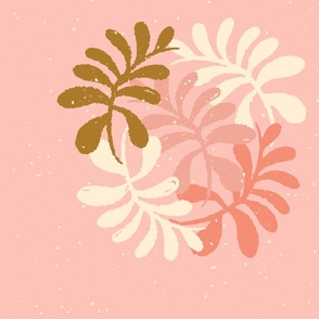 large // leaf wreath - on pink