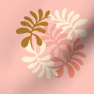 medium // leaf wreath - on pink