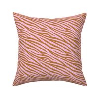 Wild zebra stripes skinny animal print boho minimalist earthy lovers design neutral nursery rust brown on pink