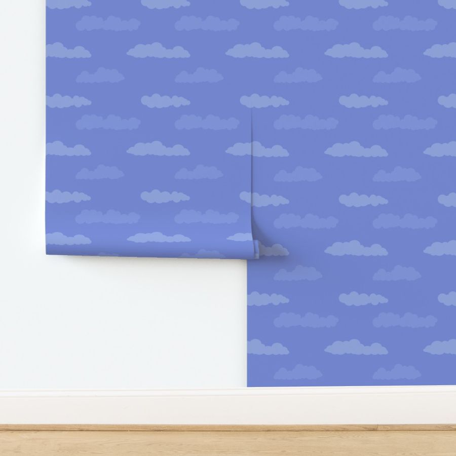 Soft clouds in periwinkle - Medium scale