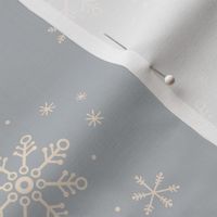 Snowflakes and stars winter night boho ice abstract minimalist seasonal christmas design monochrome black and white