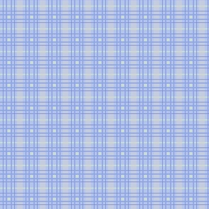 Periwinkle, grey and mint plaid - Small scale