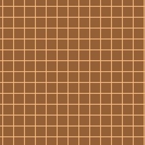 Grid Pattern - Cinnamon Spice and Orange Sherbet