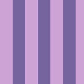 Large Vertical Awning Stripe Pattern - Pale Lavender and Mystic Purple