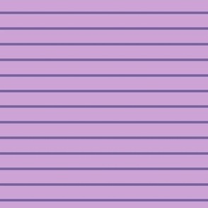 Horizontal Pin Stripe Pattern - Pale Lavender and Mystic Purple