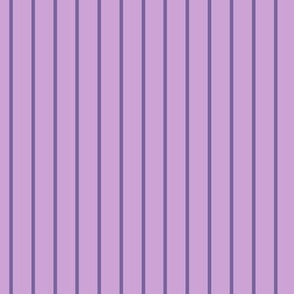 Vertical Pin Stripe Pattern - Pale Lavender and Mystic Purple
