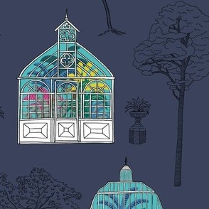 Victorian Greenhouse - midnight blue