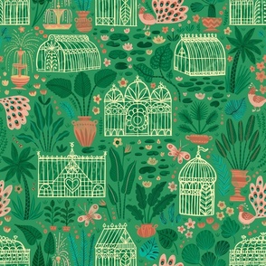 Glorious Garden Greenhouse - Jade Green