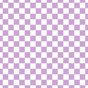 Checker Pattern - Pale Lavender and White