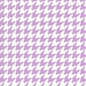 Houndstooth Pattern - Pale Lavender and White