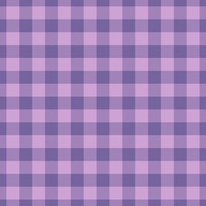 Gingham Pattern - Pale Lavender and Mystic Purple