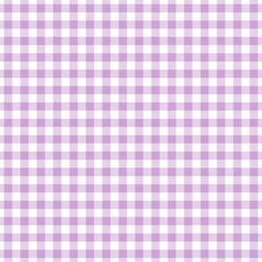 Small Gingham Pattern - Pale Lavender and White