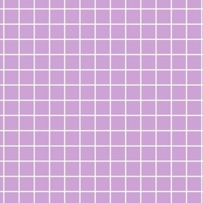 Grid Pattern - Pale Lavender and White